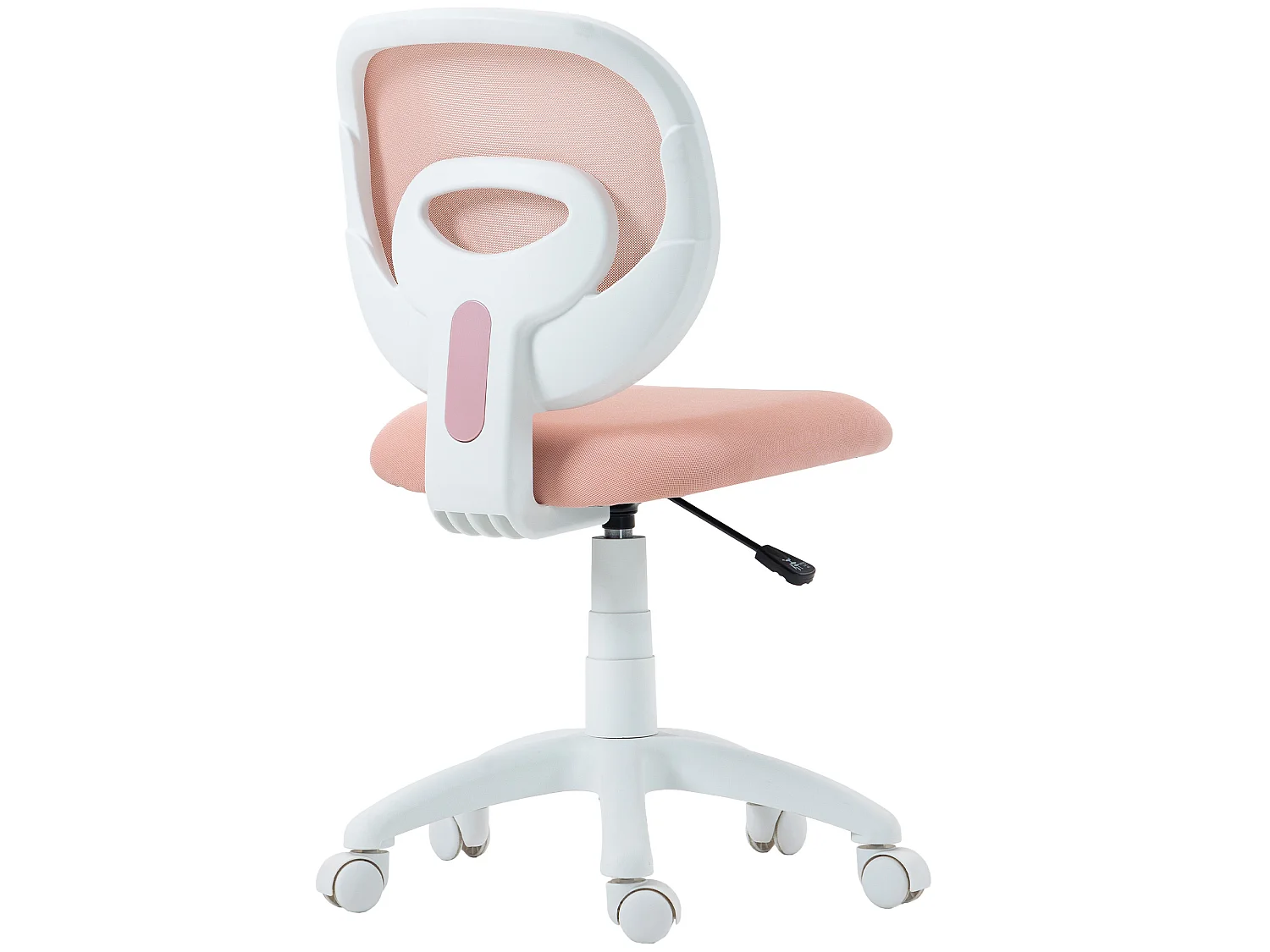 Chaise de bureau ergonomique réglable tissu résille vieux rose