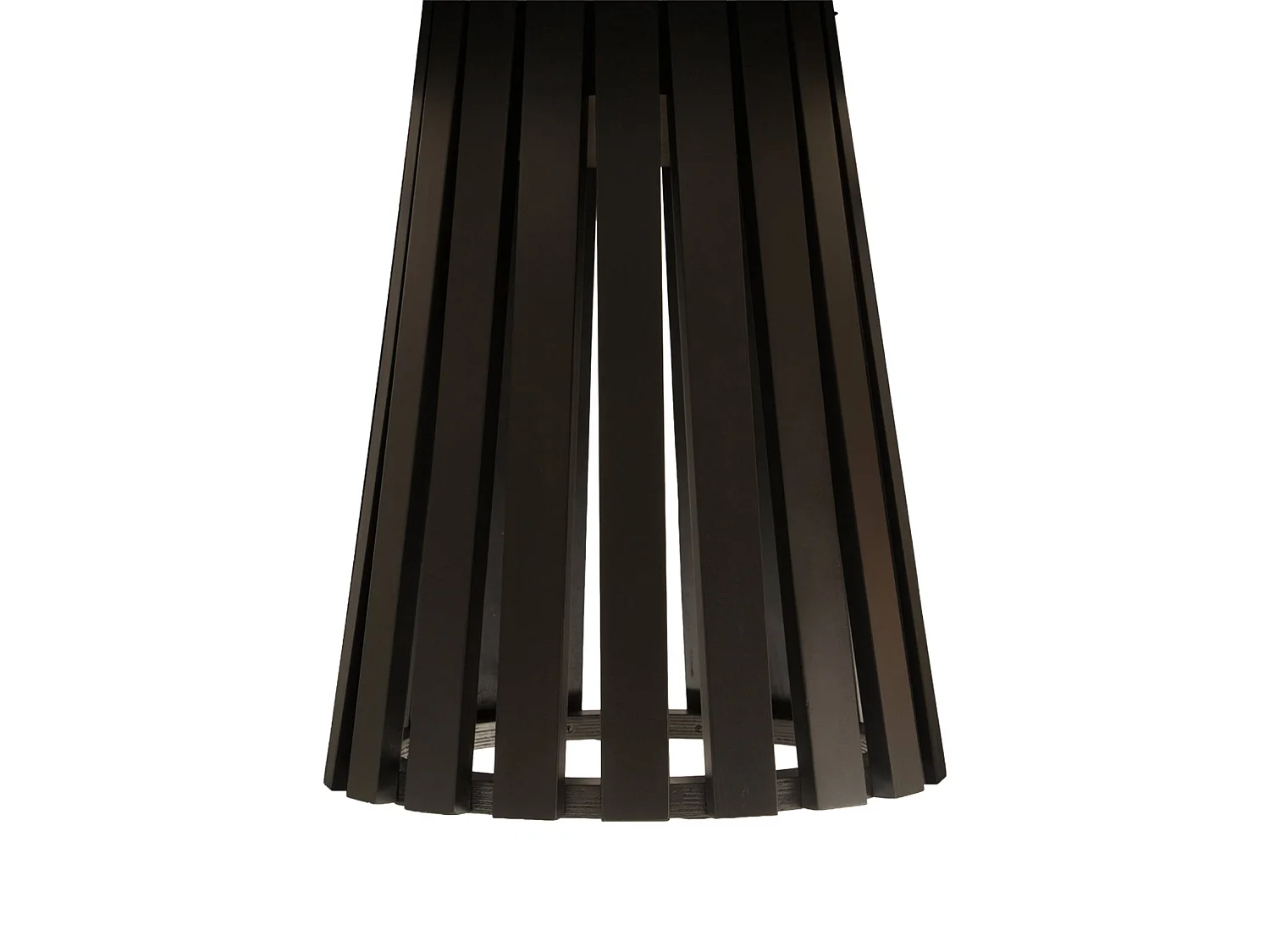 Table à manger ronde bois d'hévéa placage chêne 4 places noir - Angèle