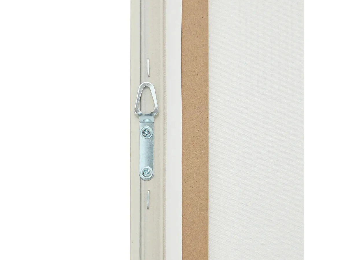 Toile Imprimée Métallisée "Idrissa" 58x58cm Beige