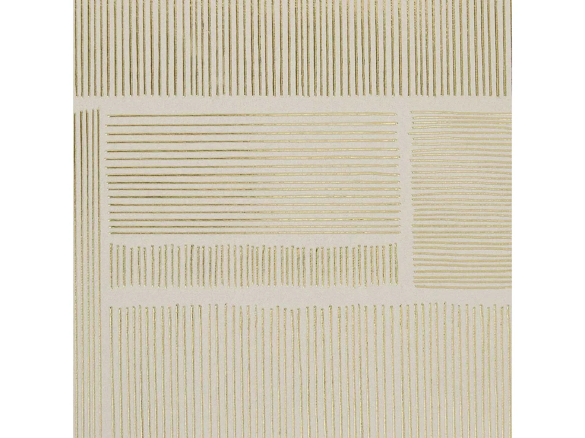 Toile Imprimée Métallisée "Idrissa" 58x58cm Beige