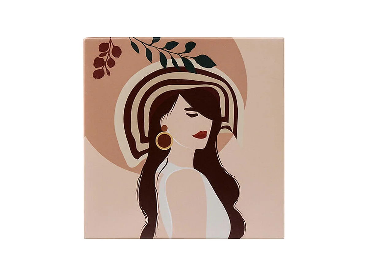 Lot de 5 Toiles Imprimées "Cynthia" 25x25cm Femme