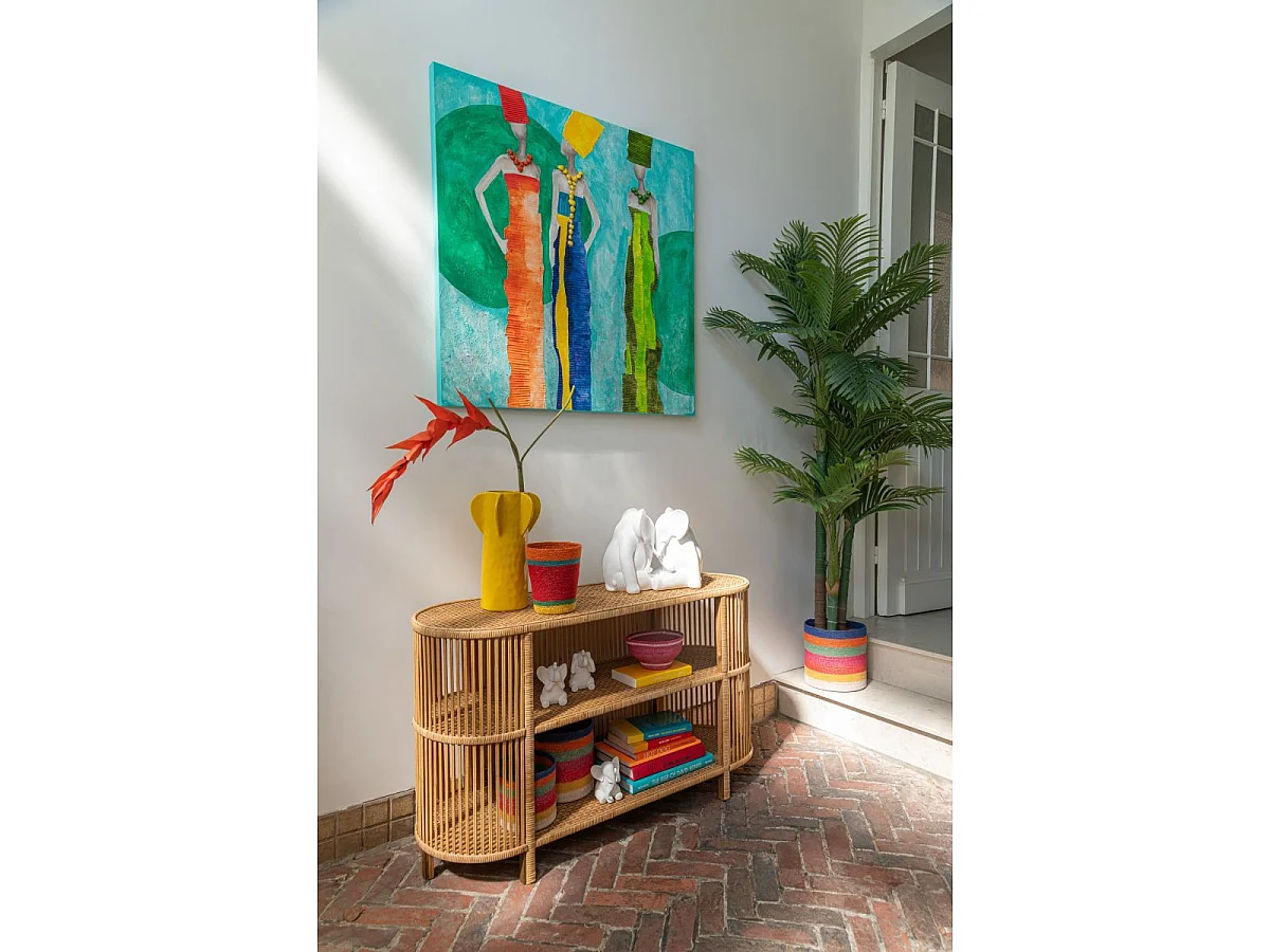 Toile Peinture Déco "Fog" 100x100cm Multicolore
