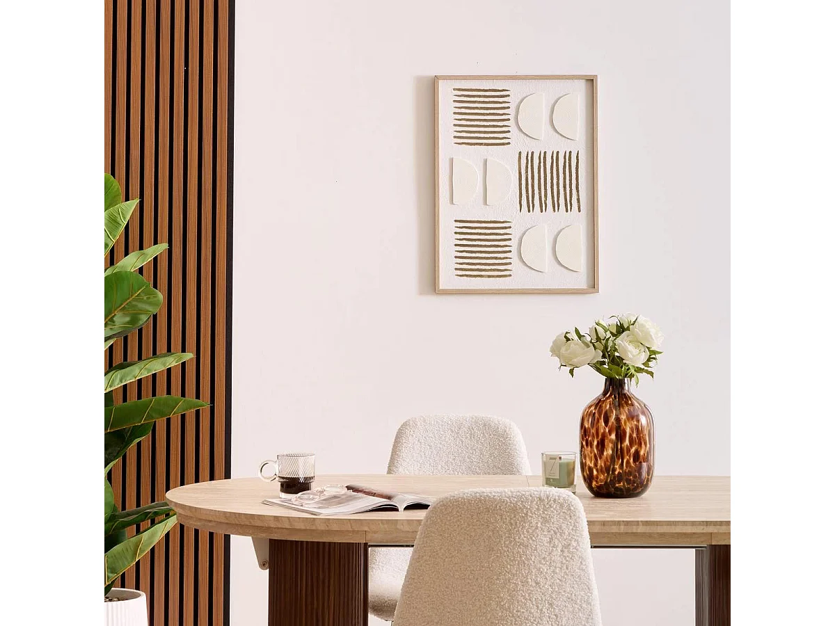 Toile Déco 3D "Nourane" 45x60cm Blanc