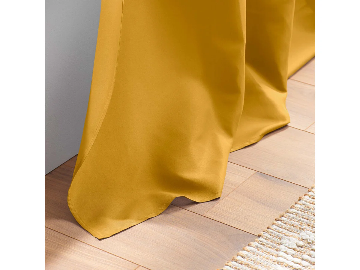 Rideau à Œillets "Absolu" 140x260cm Ocre