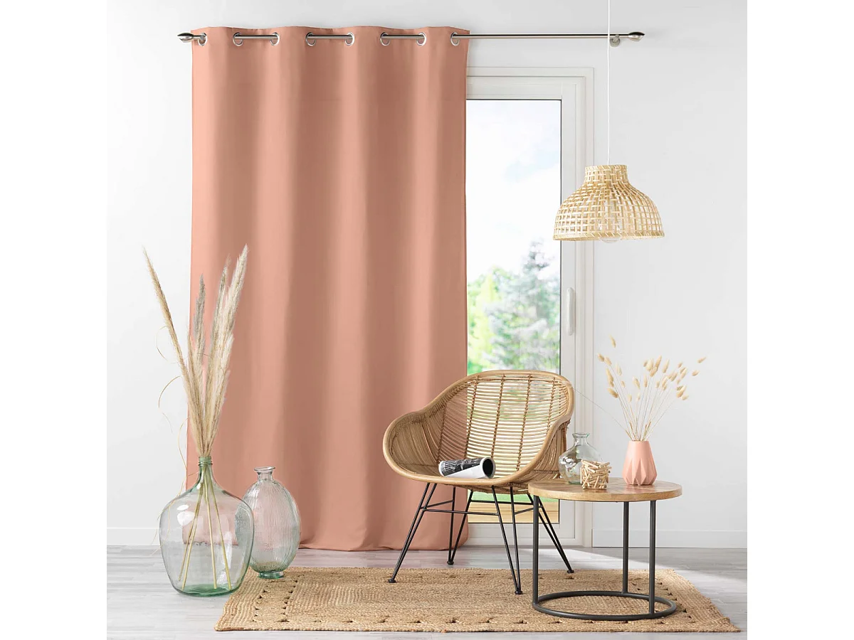 Rideau à Œillets "Absolu" 140x260cm Rose Blush