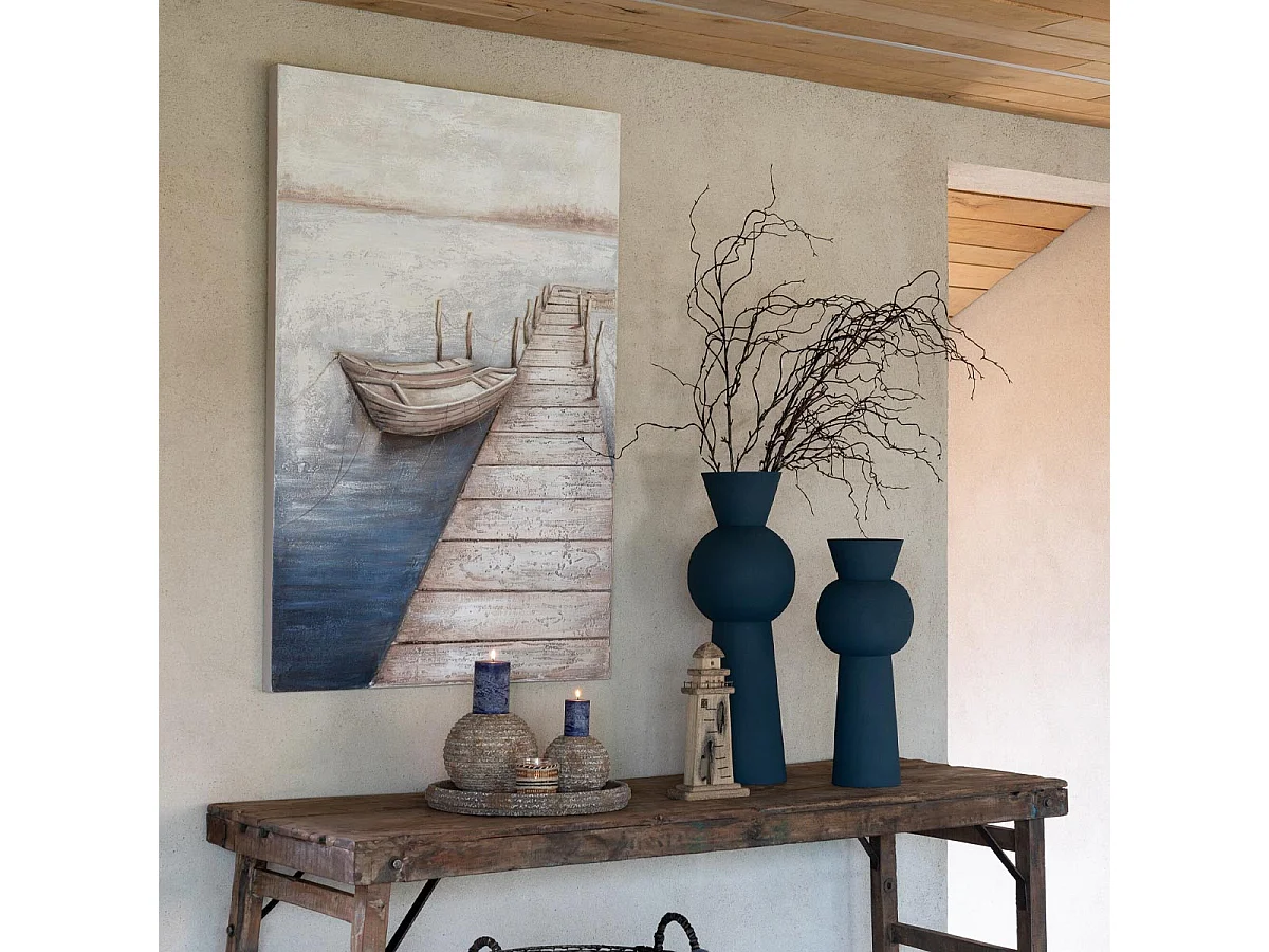 Toile Peinture Déco "Mog" 80x120cm Multicolore
