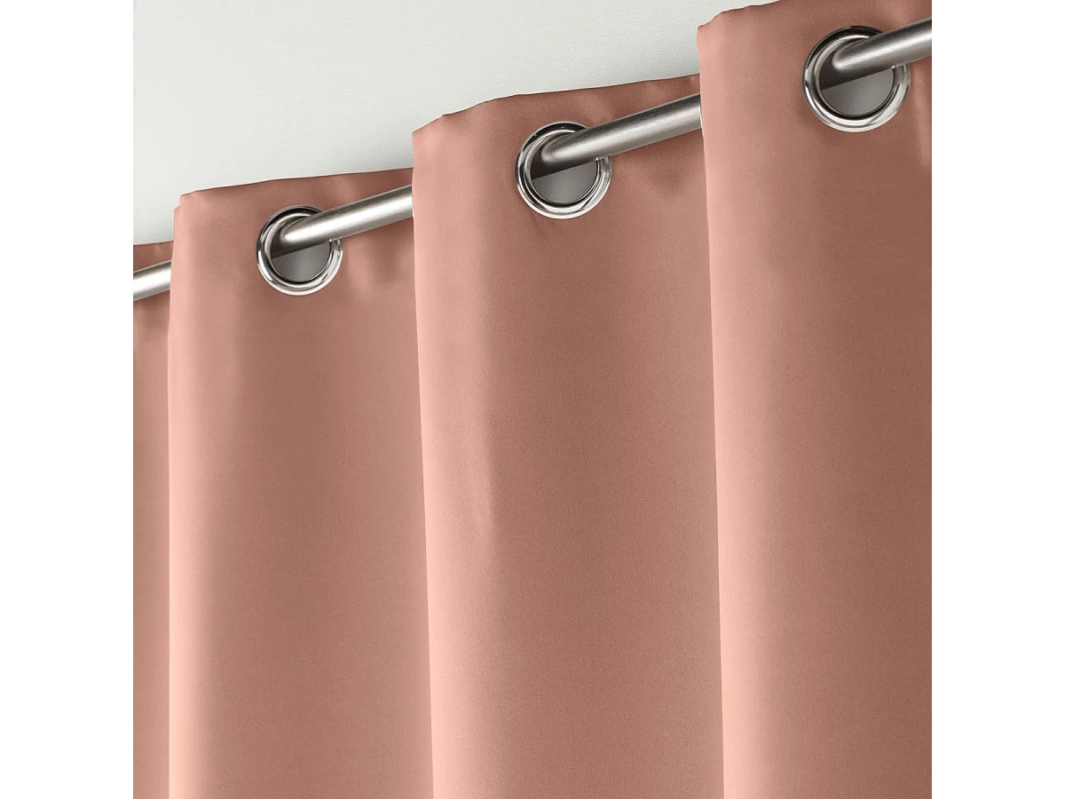 Rideau Occultant à Œillets "Occult" 135x180cm Rose Blush