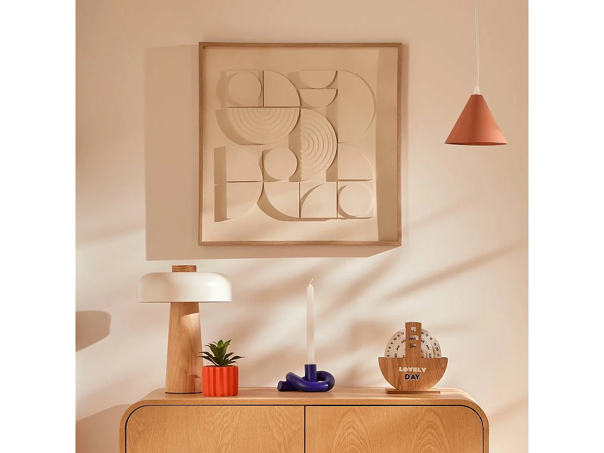 Toile Déco 3D "Catalina" 60x60cm Blanc