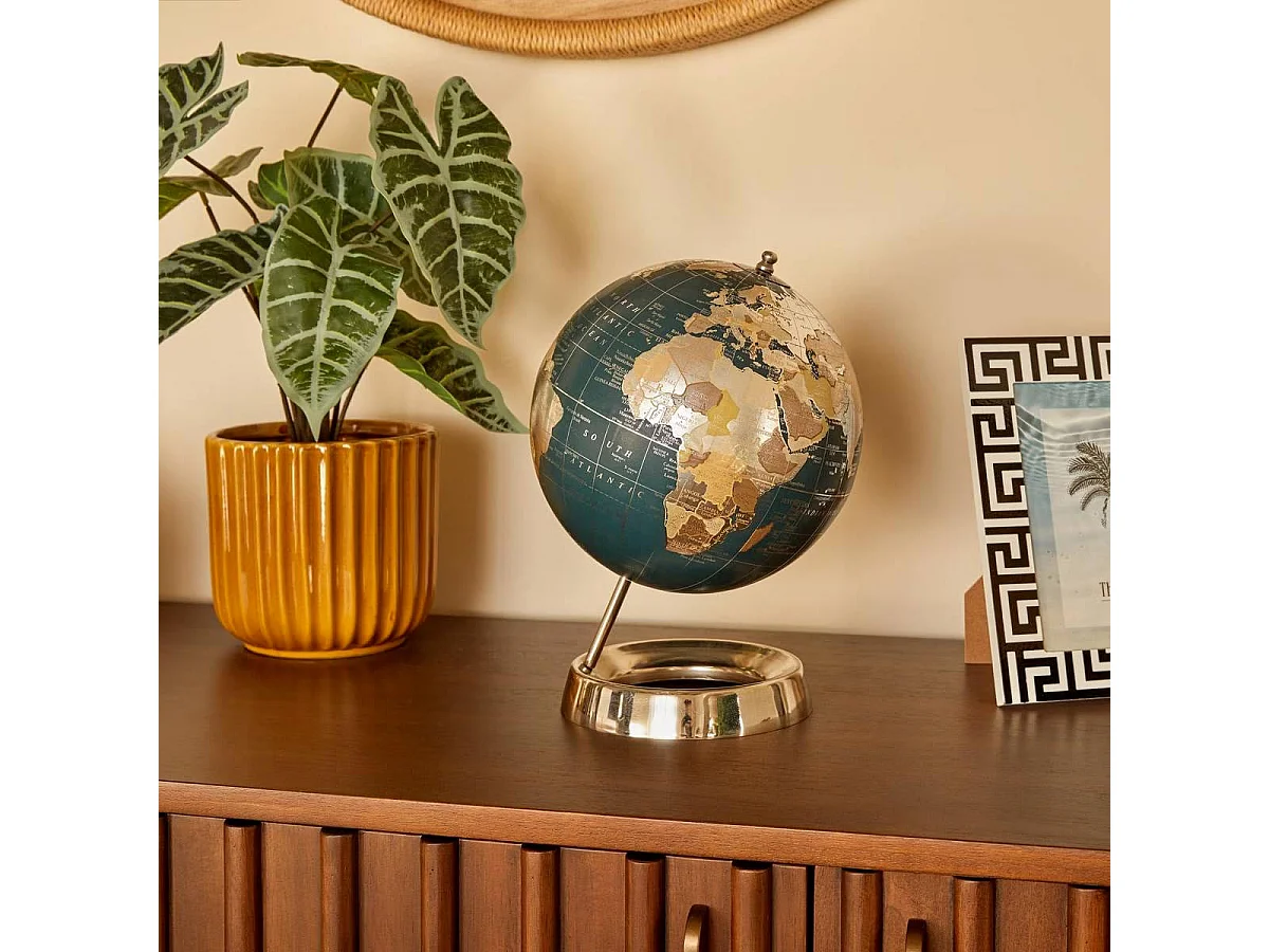 Globe Déco "The Palm Resort" 28cm Bleu