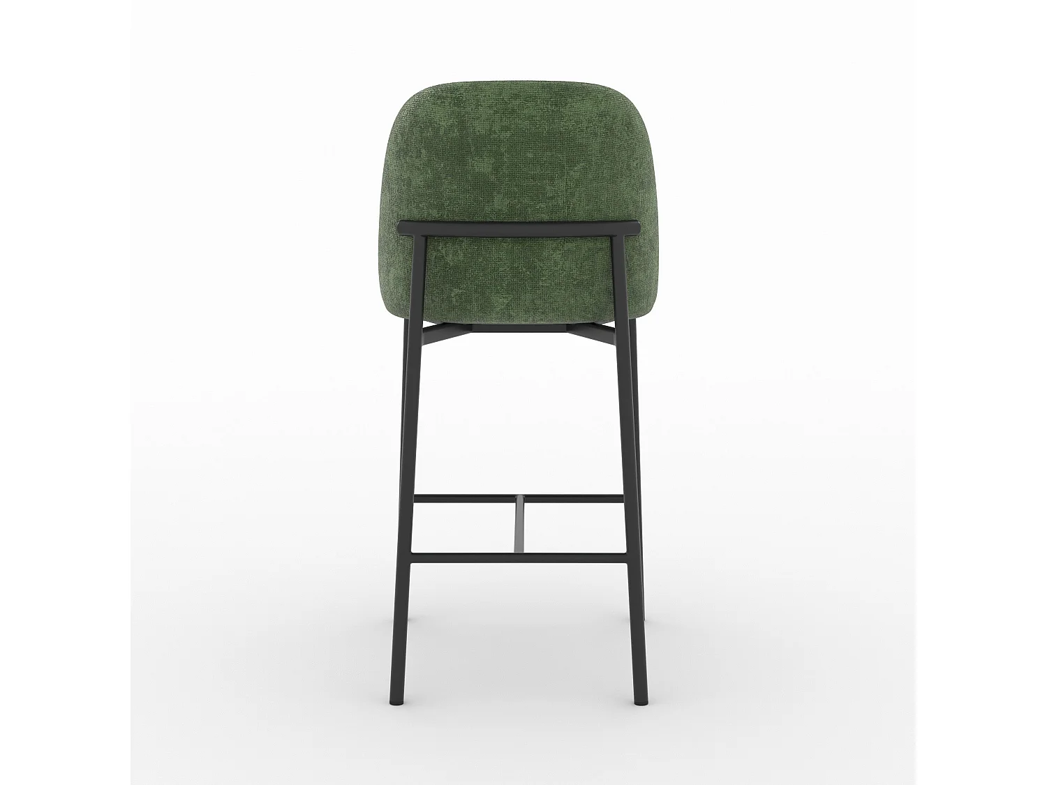Lot de 2 chaises pour îlot central 67 cm en tissu vert sapin - Noah