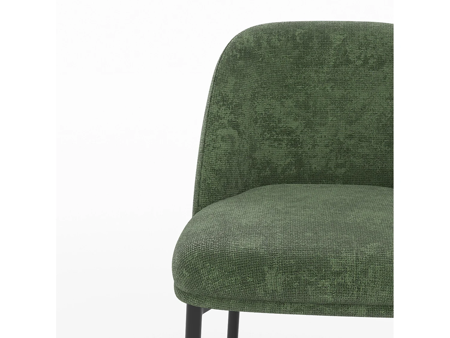 Lot de 2 chaises pour îlot central 67 cm en tissu vert sapin - Noah
