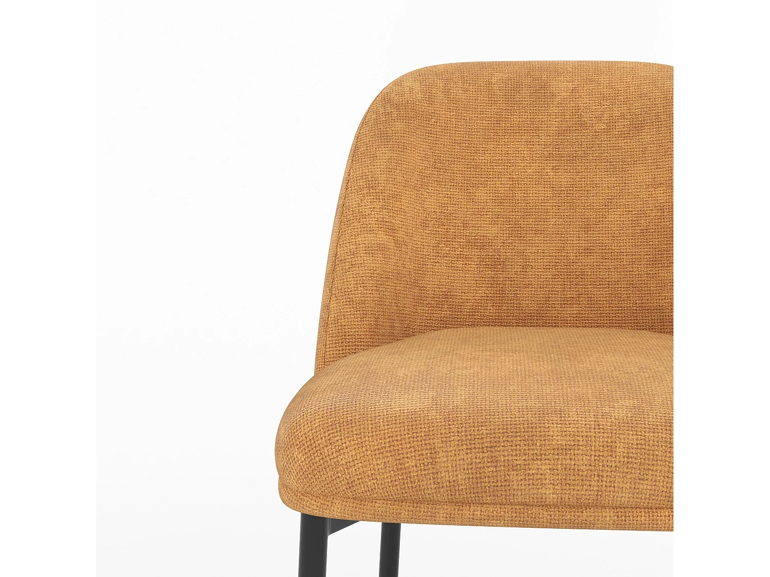 Lot de 2 chaises pour îlot central 67 cm en tissu jaune moutarde - Noah