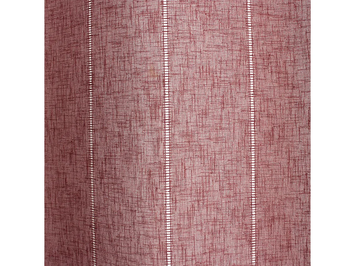 Rideau Voilage Effet Lin "Elena" 140x240cm Grenat
