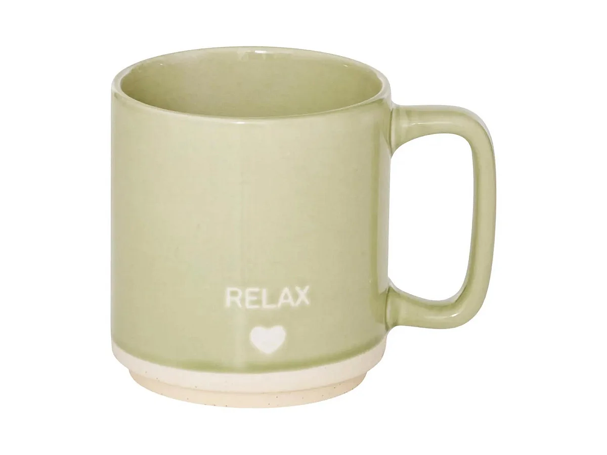 Lot de 4 Mugs sur Rack "Relax" 34cl Multicolore