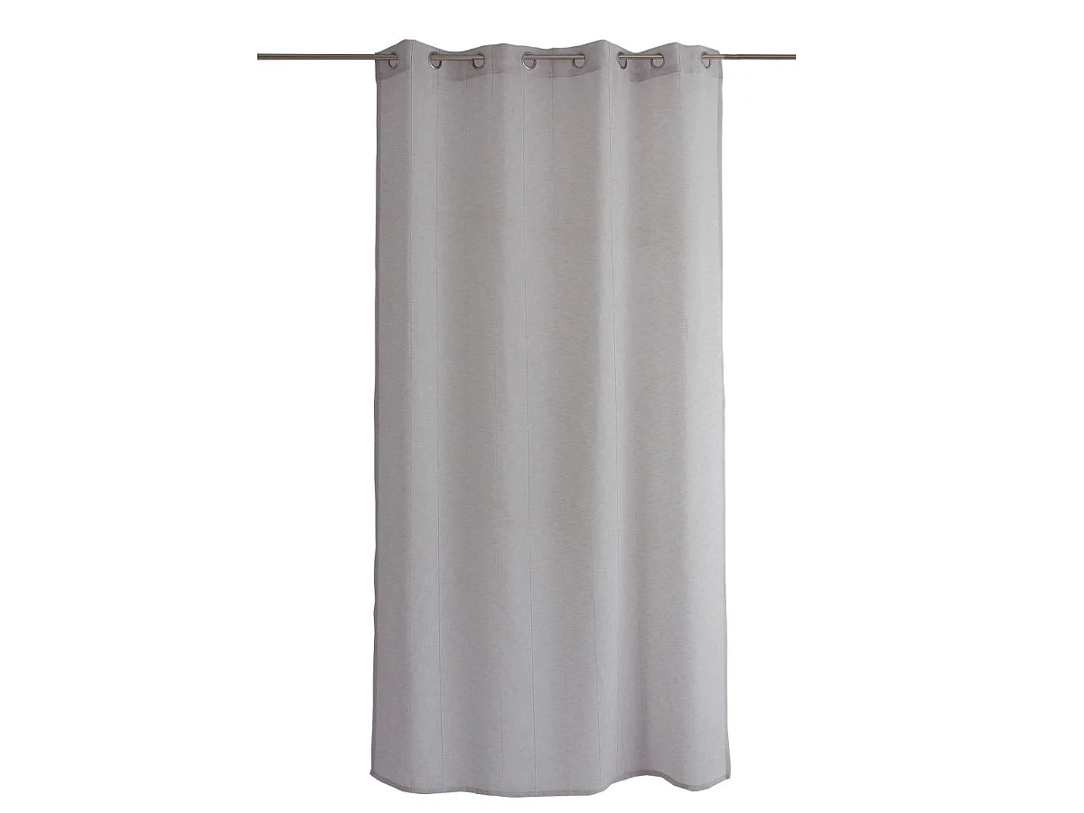 Rideau Voilage Effet Lin "Elena" 140x240cm Gris