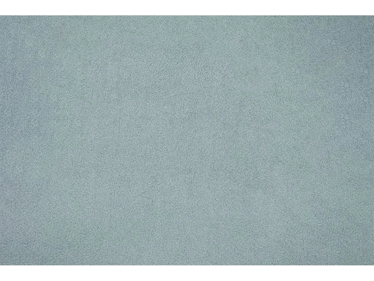 Lit 150x190cm avec tête de lit capitonnée velours et sommier tapissier gris bleuté - Hauteur totale : 29cm
