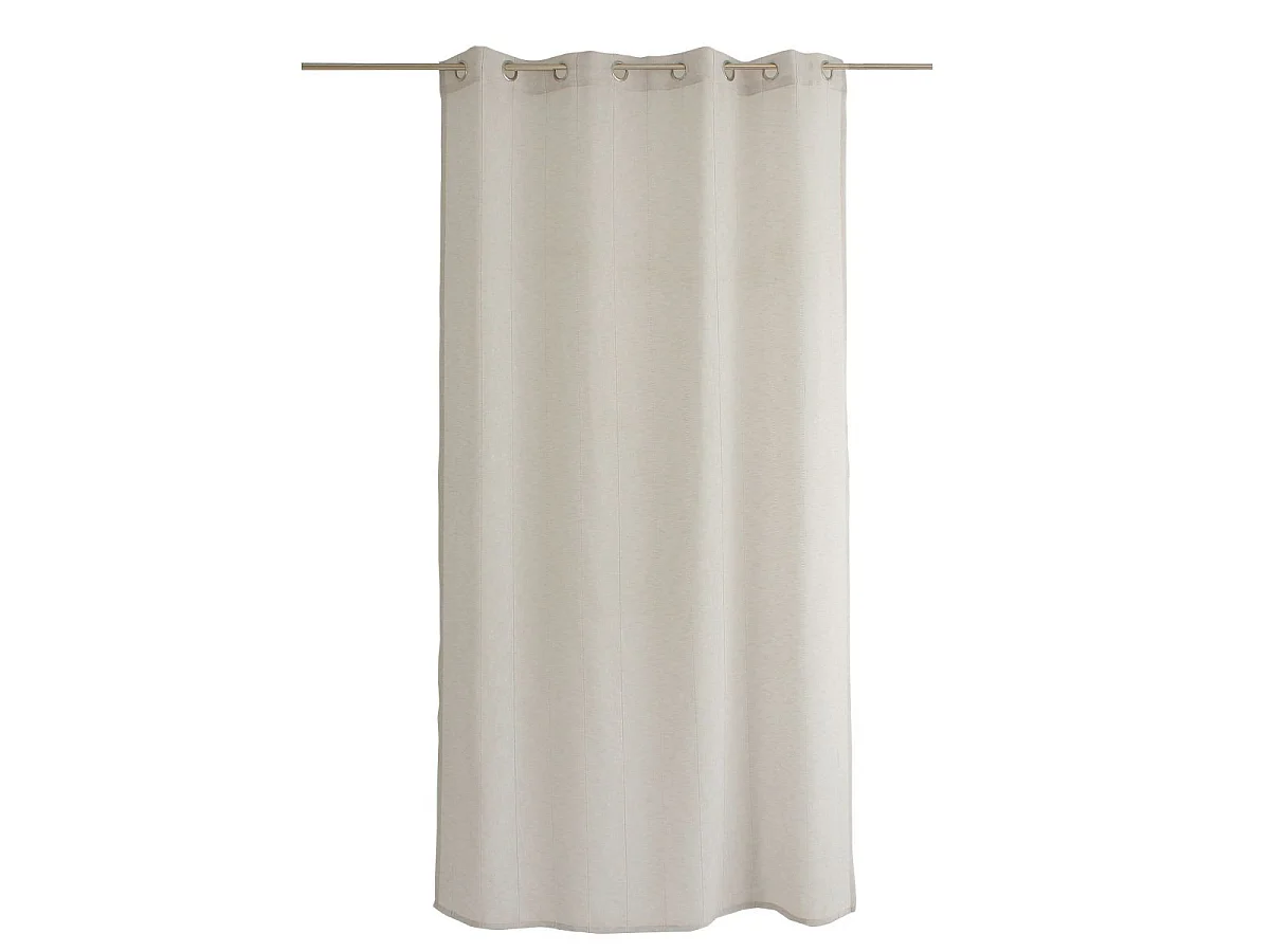 Rideau Voilage Effet Lin "Elena" 140x240cm Ivoire