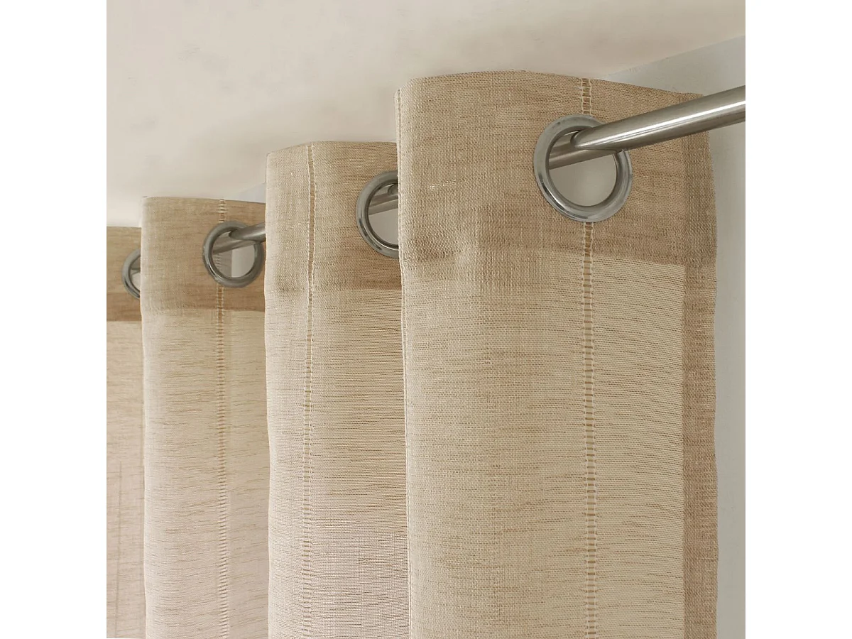 Rideau Voilage Effet Lin "Elena" 140x240cm Lin