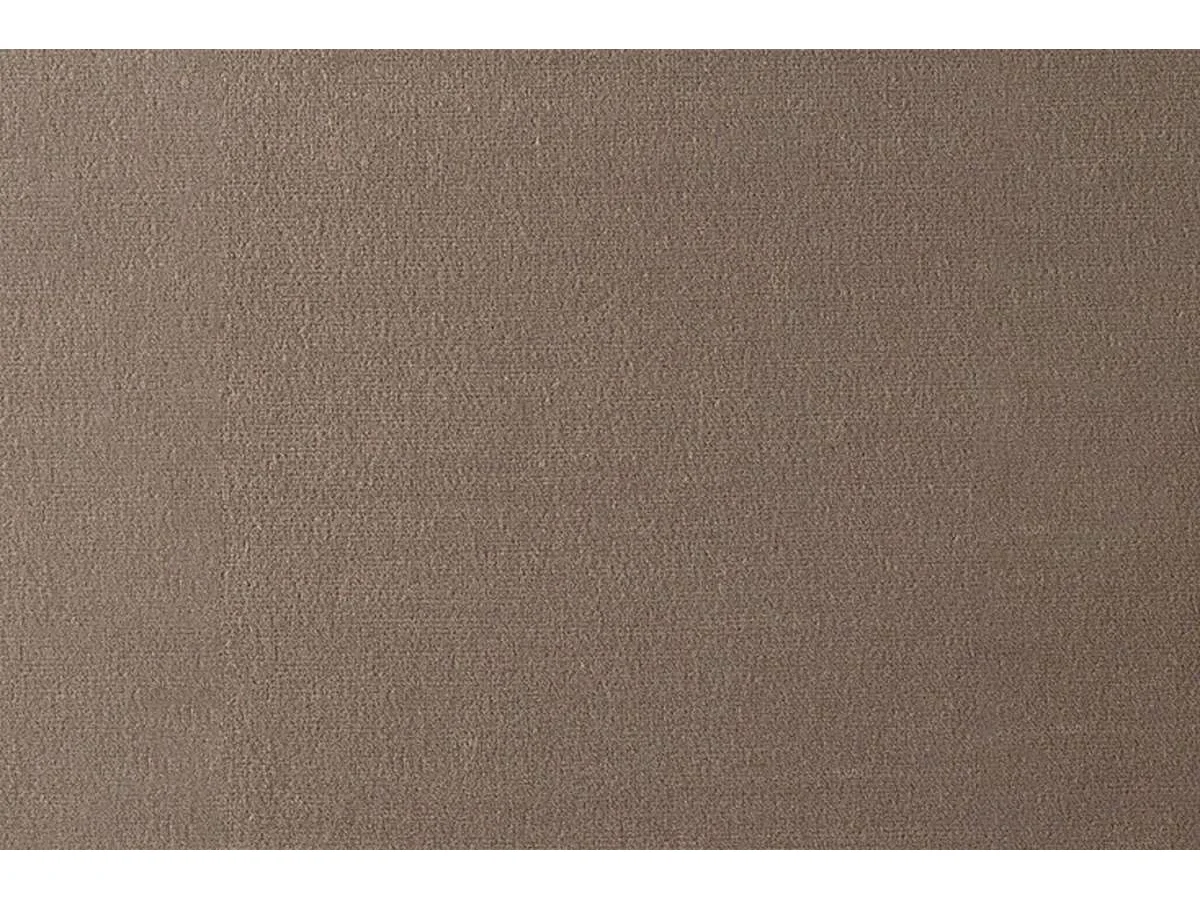 Lit 140x200cm avec tête de lit capitonnée velours et sommier tapissier taupe - Hauteur totale : 29cm