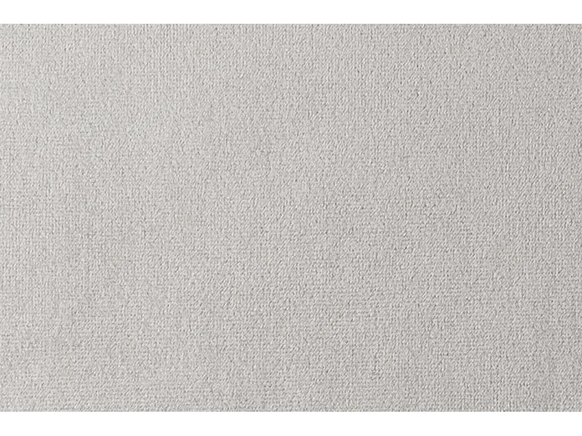 Lit 140x200cm avec tête de lit capitonnée velours et sommier tapissier gris clair - Hauteur totale : 29cm