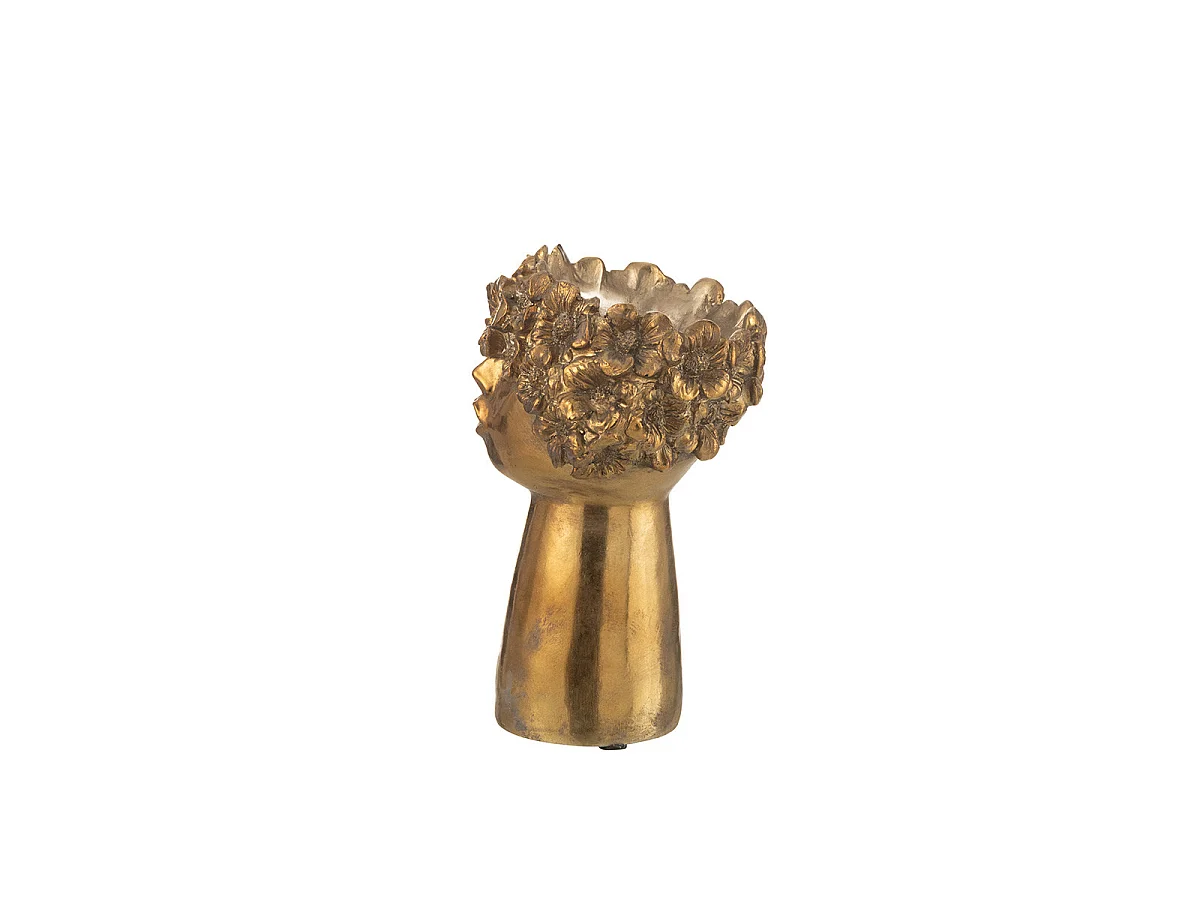 Cache-Pot Design Visage "Nebu" 27cm Or