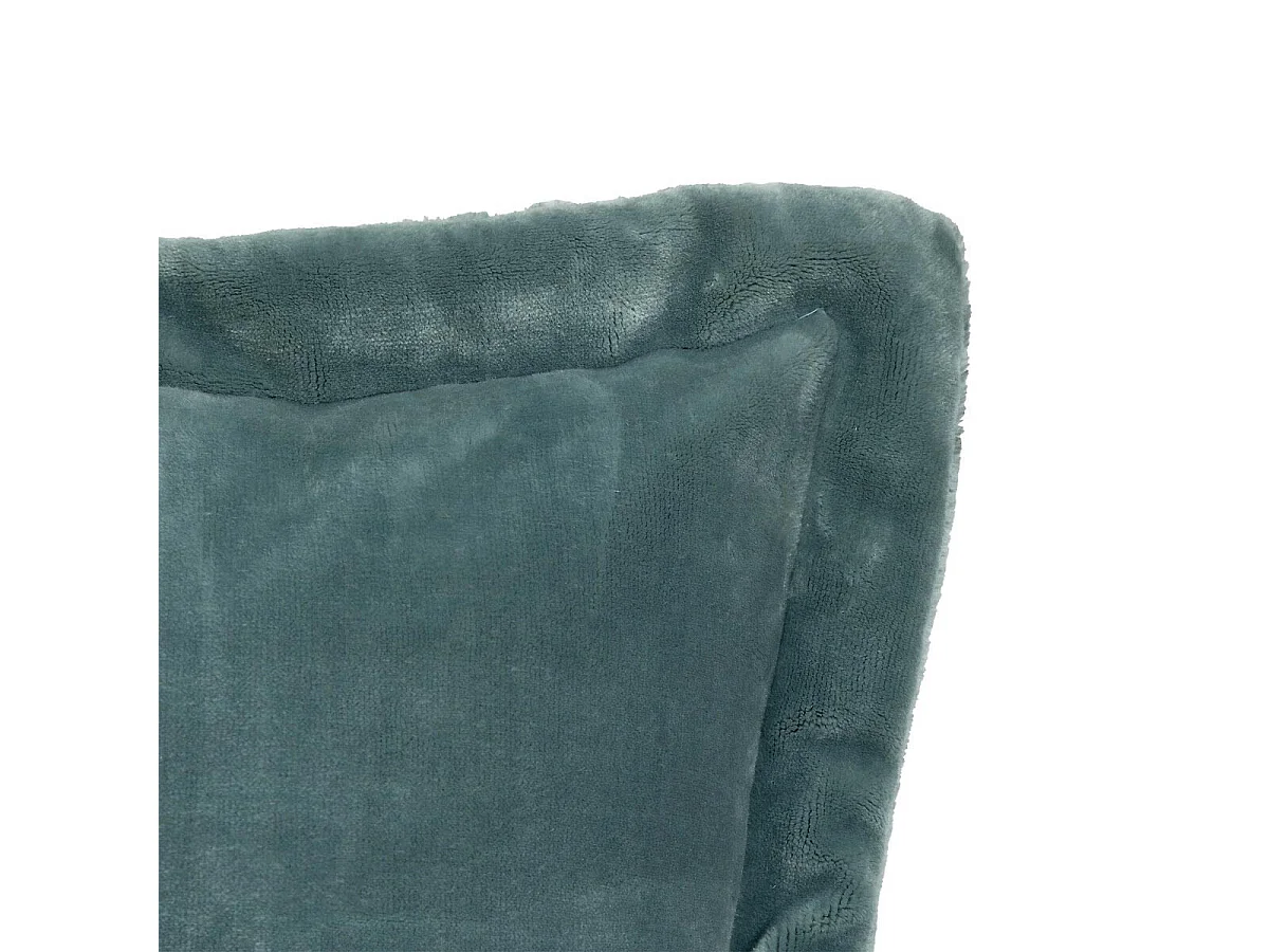 Coussin Déco Flanelle "Cuddly" 53x53cm Bleu Givré