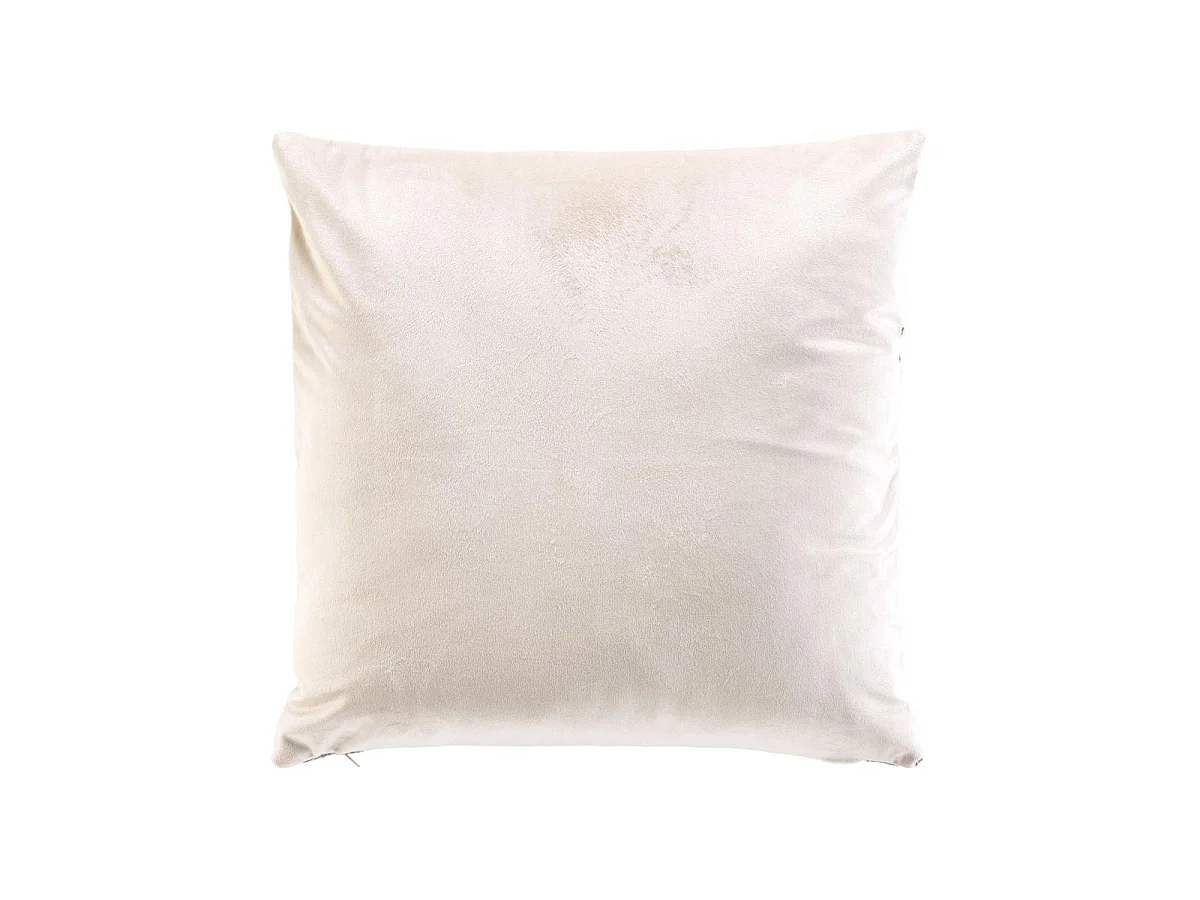 Coussin Déco Chenille "Meriel" 45x45cm Gris