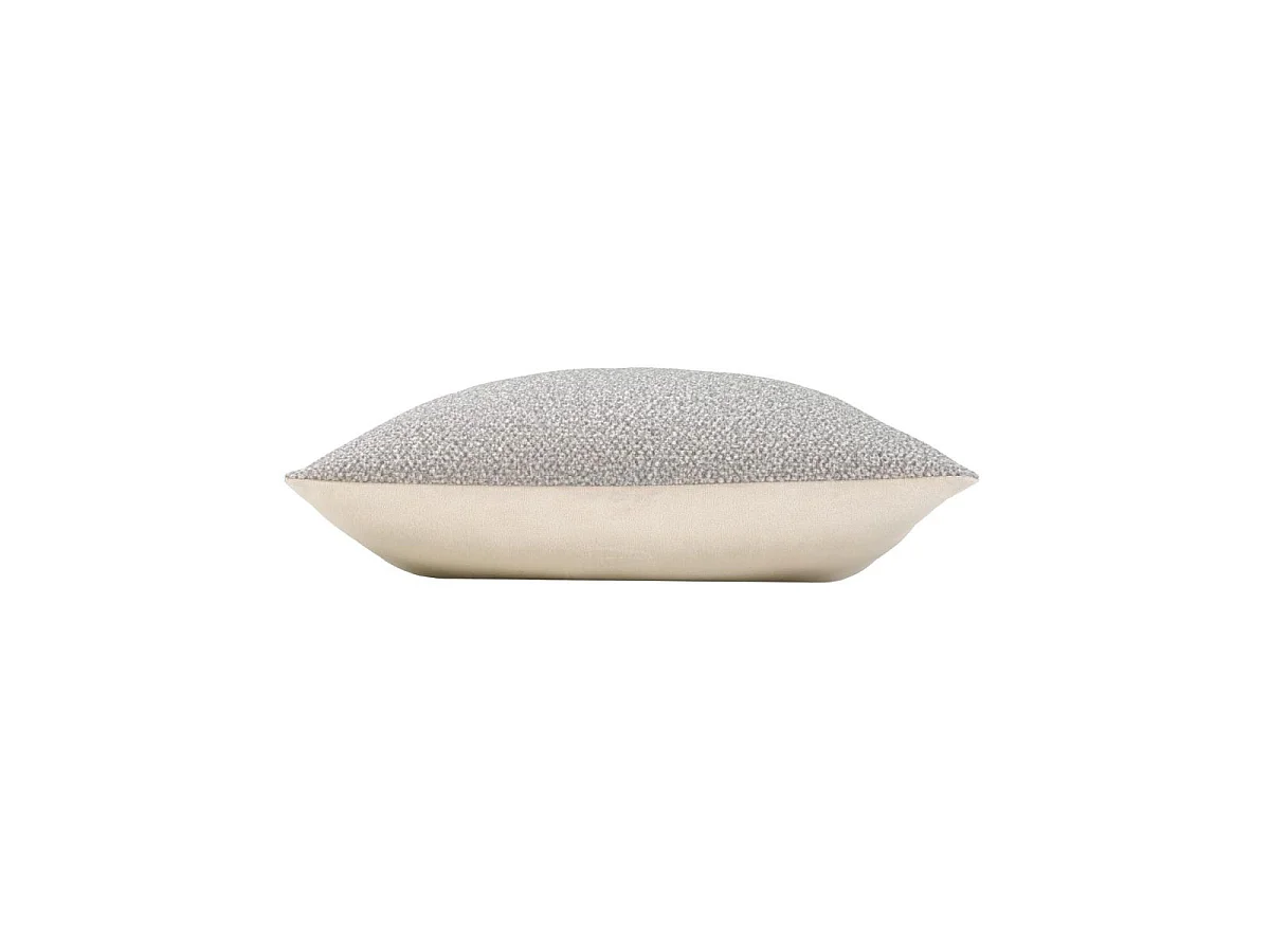 Coussin Déco Chenille "Meriel" 45x45cm Gris