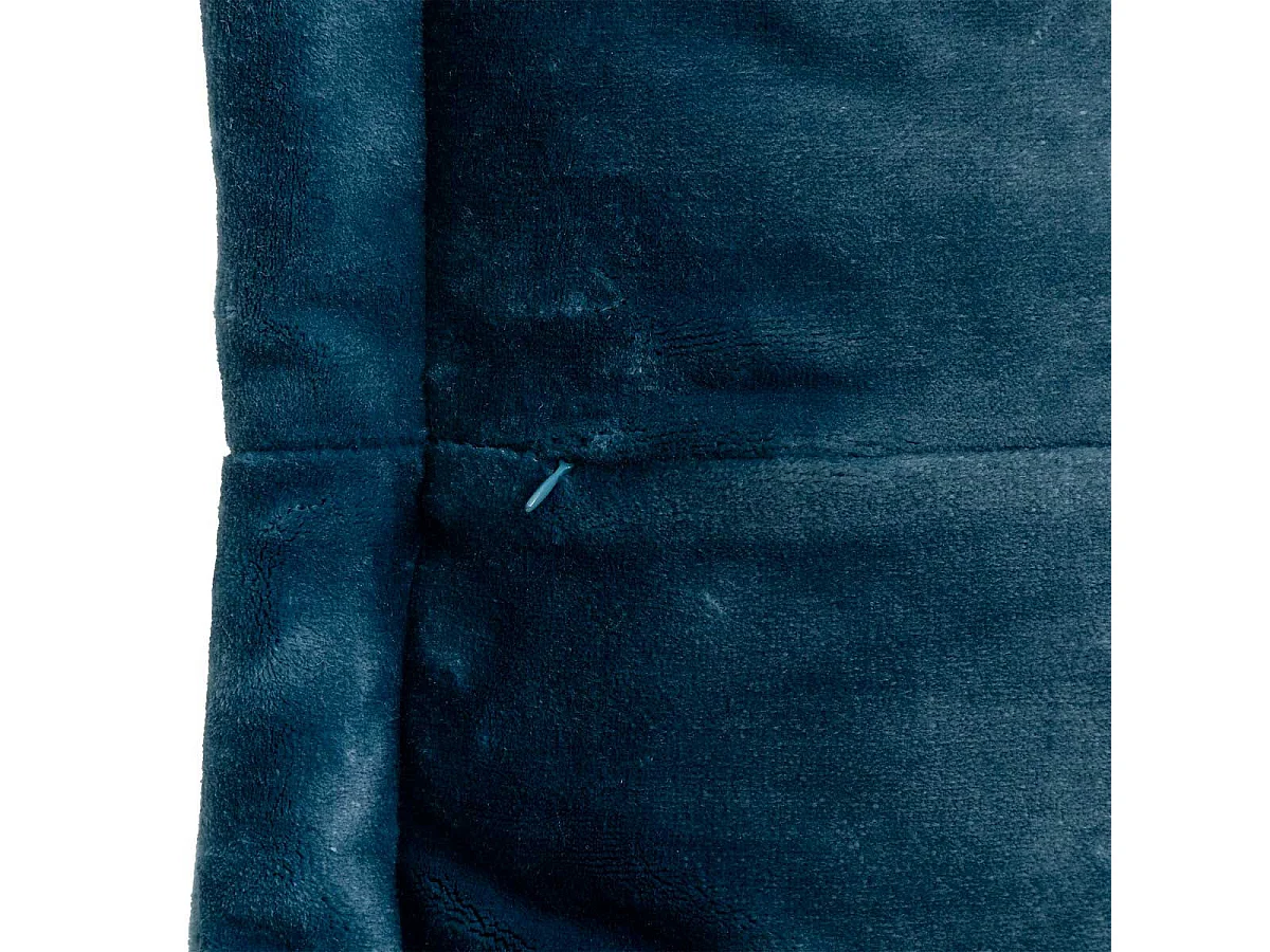 Coussin Déco Flanelle "Cuddly" 53x53cm Bleu Égéen