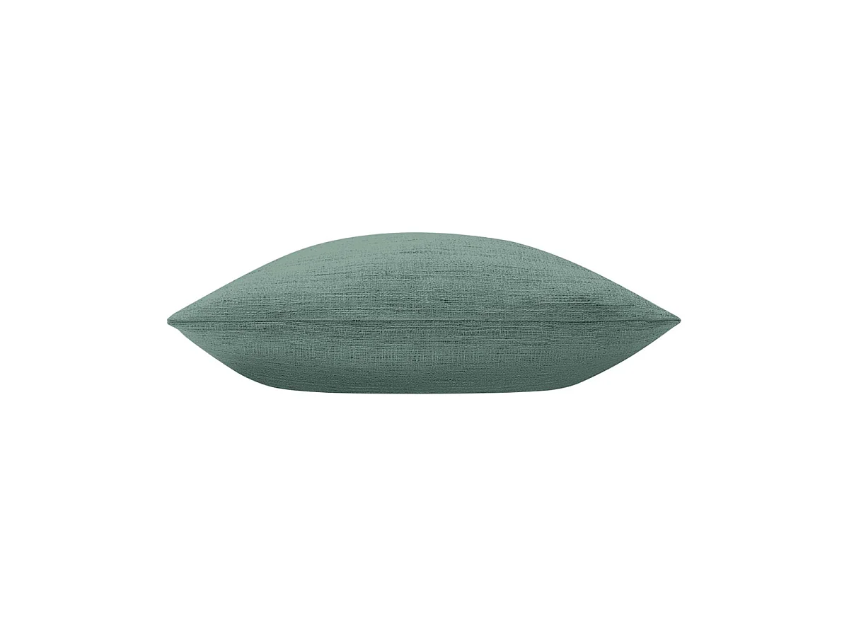 Coussin Effet Lin Tissé "Nando" 45x45cm Vert Cèdre