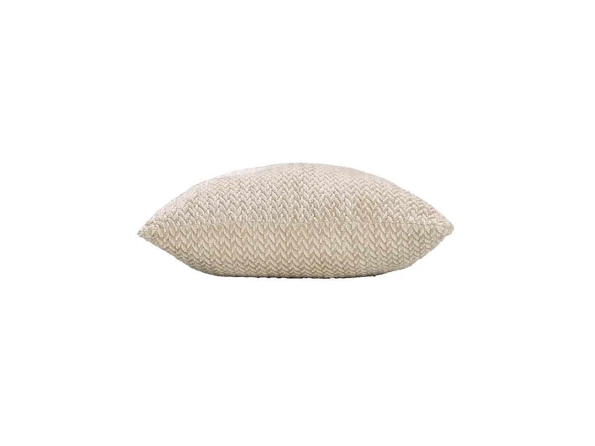 Coussin Déco en Flanelle "Flanela" 45x45cm Beige
