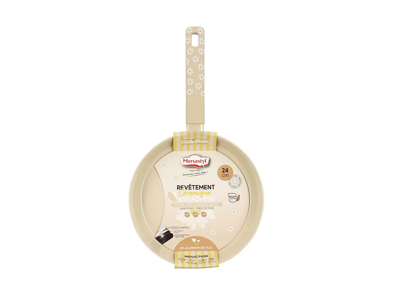 Menastyl - Poele Marguerite 24cm En Aluminium