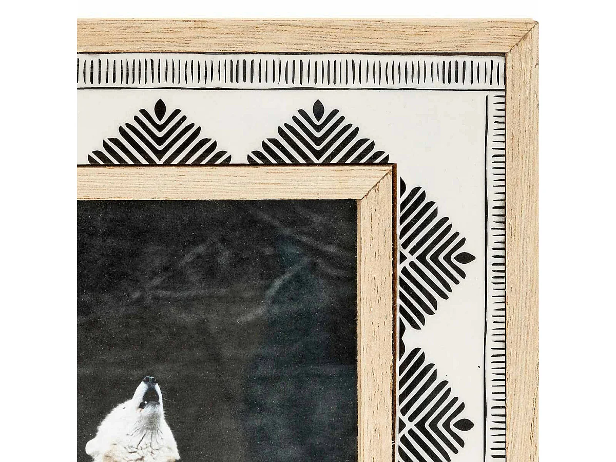 Cadre Photo Déco "Dyani" 10x15cm Blanc