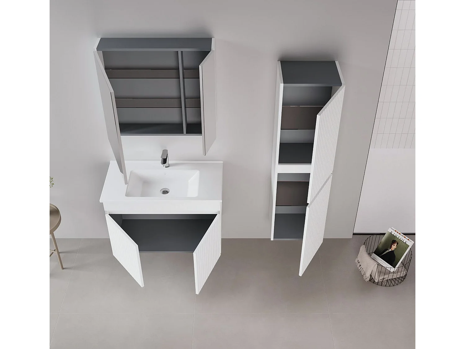 Wastafelmeubel "Tivoli 85" - 85 x 45 x 57 cm - Matwit