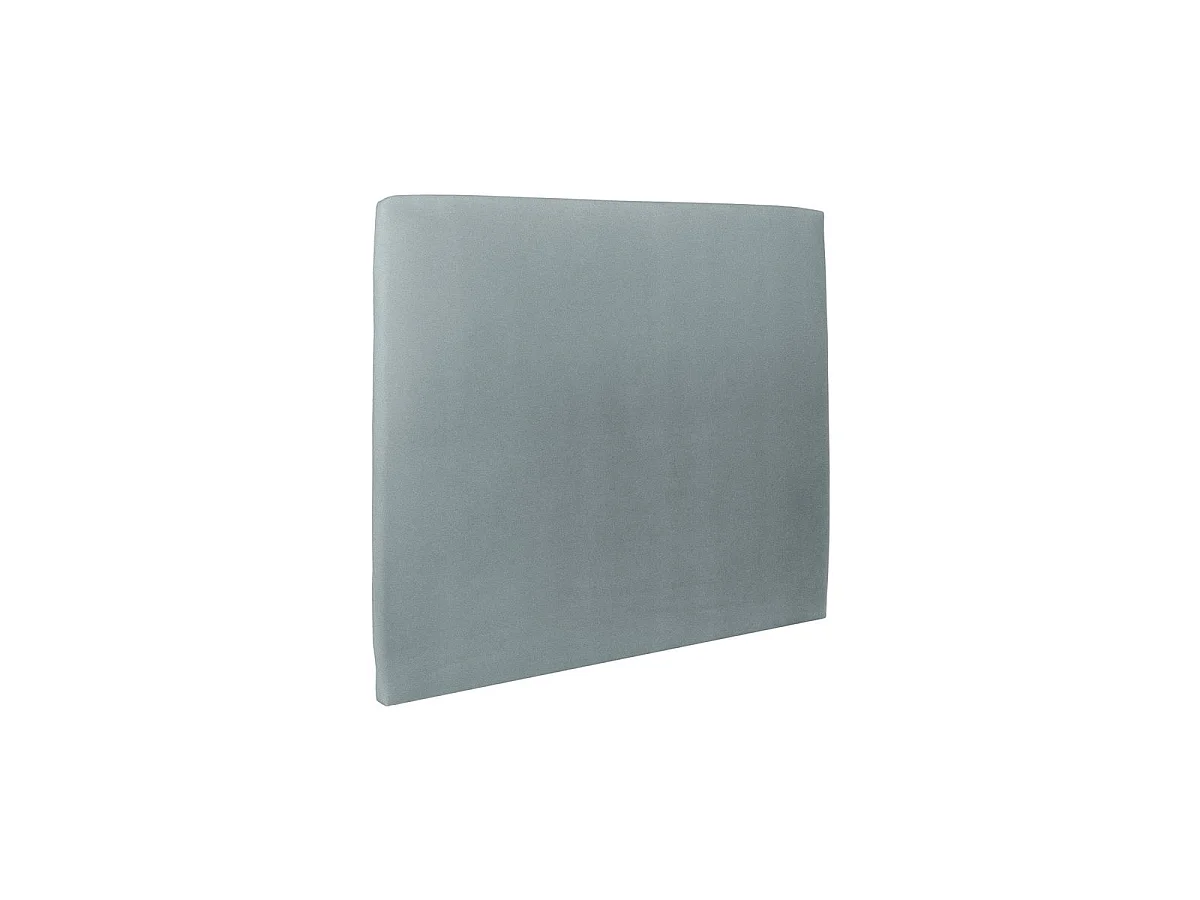 Lit coffre 180x200cm avec tête de lit tapissier Velours Gris bleuté - Hauteur totale : 39cm