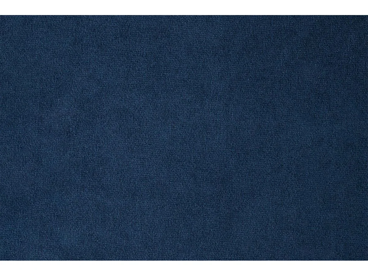 Lit coffre 140x200cm avec tête de lit tapissier Velours Bleu - Hauteur totale : 39cm