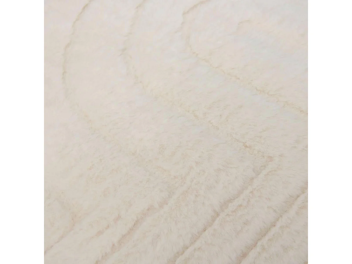 Coussin Imitation Fourrure "Arka" 50x80cm Ivoire