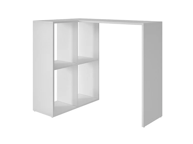 Bureau d'Angle et Rayonnage Blanc L 90 H 77 P 58.8 cm