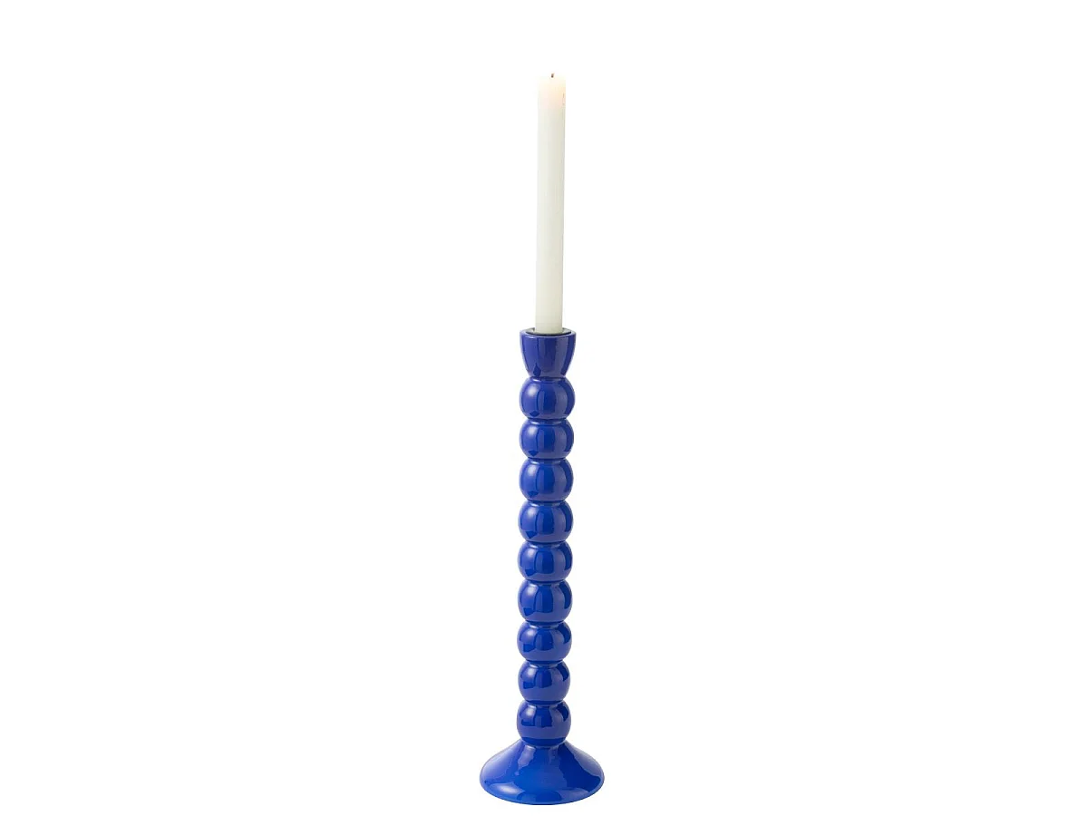 Bougeoir Design en Bois "Waldo" 38cm Bleu
