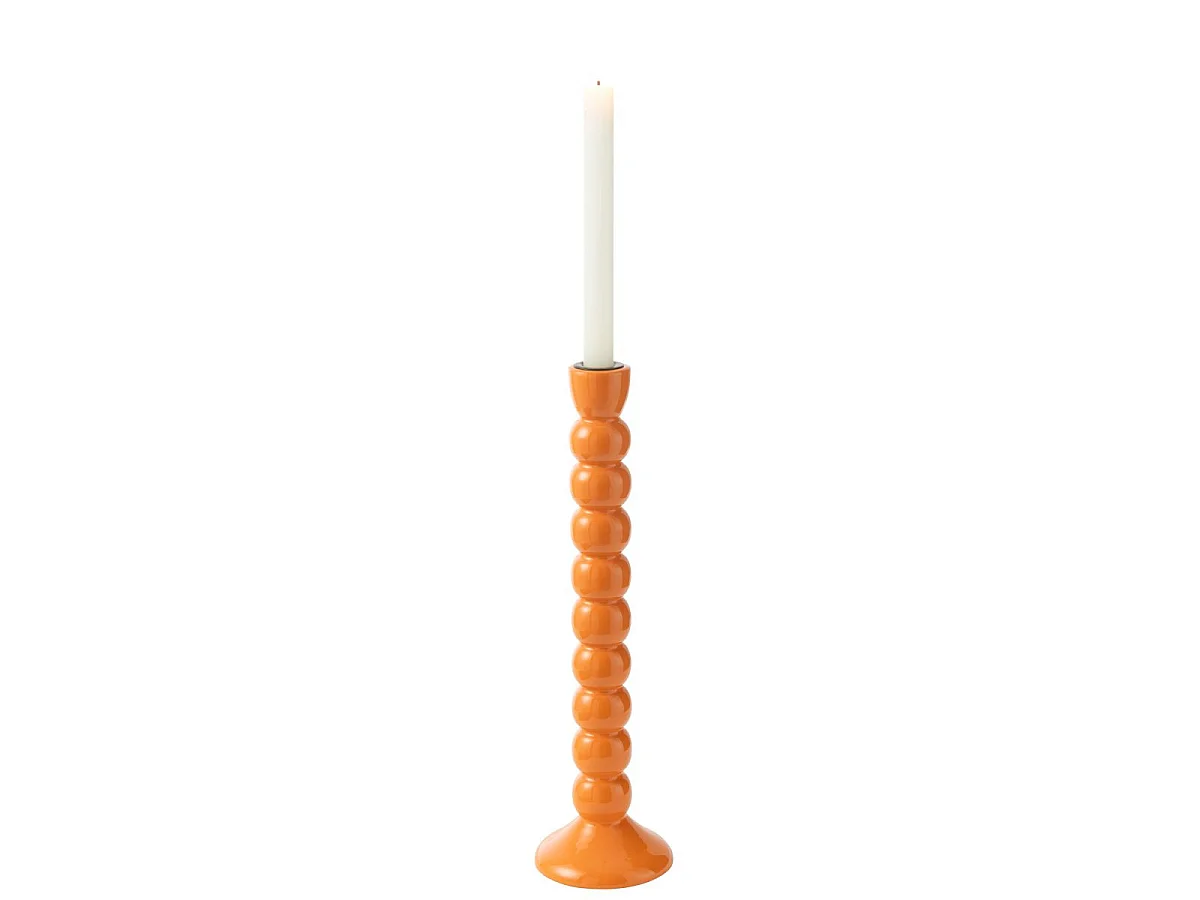 Bougeoir Design en Bois "Waldo" 38cm Orange