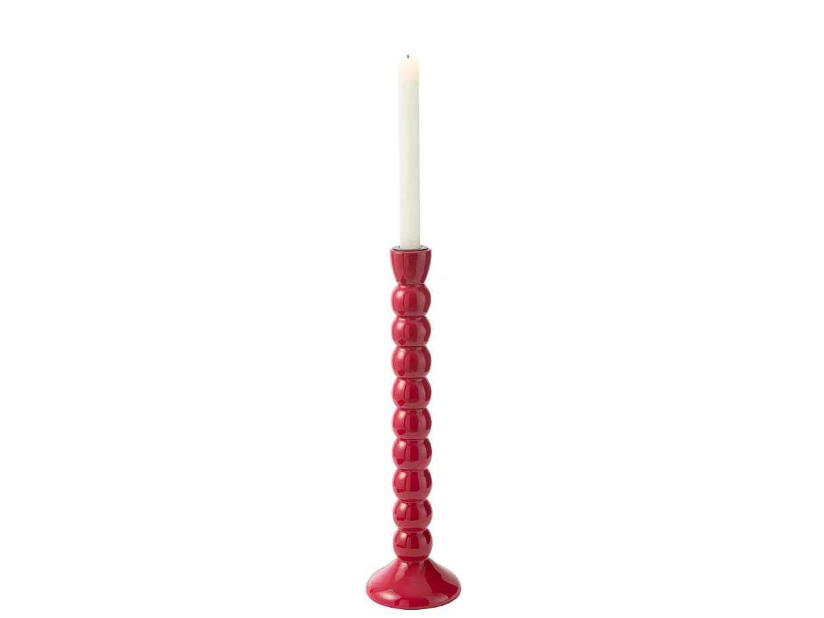 Bougeoir Design en Bois "Waldo" 38cm Fuchsia