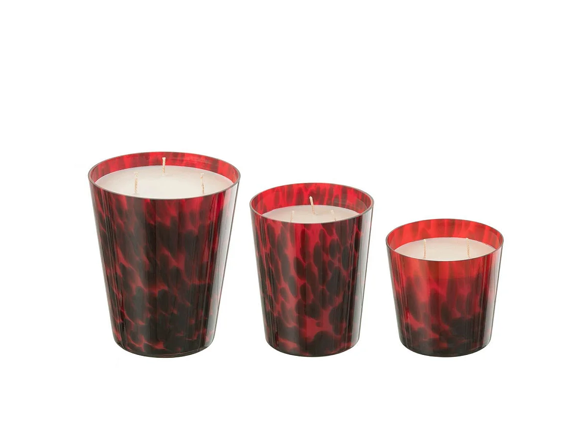 Bougie Parfumée "Noa" 16cm Bois de Santal Rouge