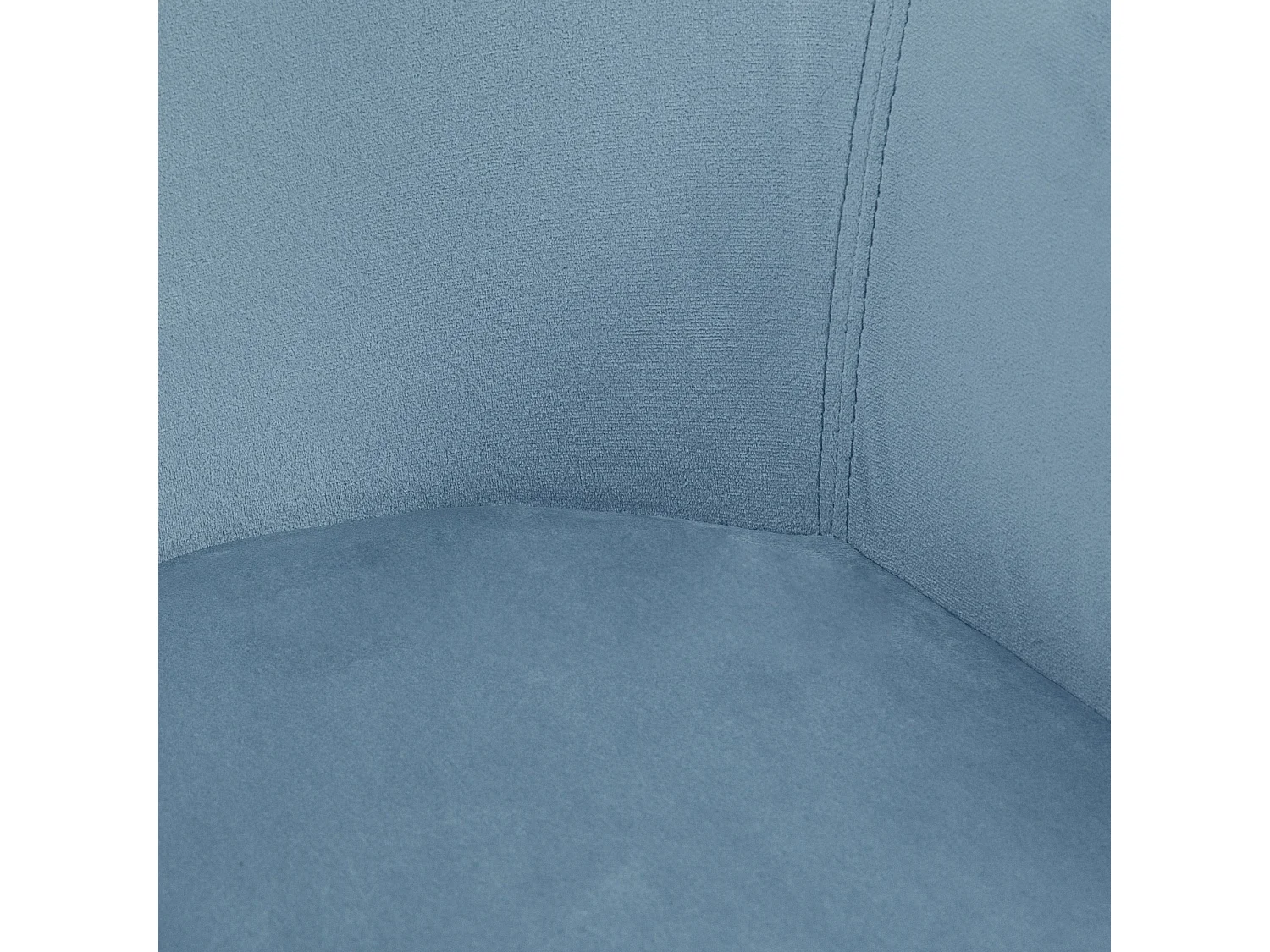 Chaises de visiteur design scandinave - lot de 2 chaises - pieds bois hévéa - assise dossier accoudoirs velours bleu