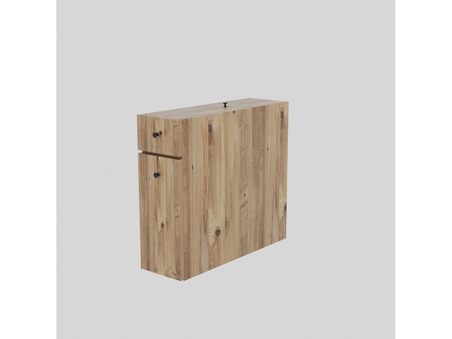 Meuble de Salle de Bain Moderne en Bois Marron "Calencia" - Style Rustique - 20 x 60 x 55 cm