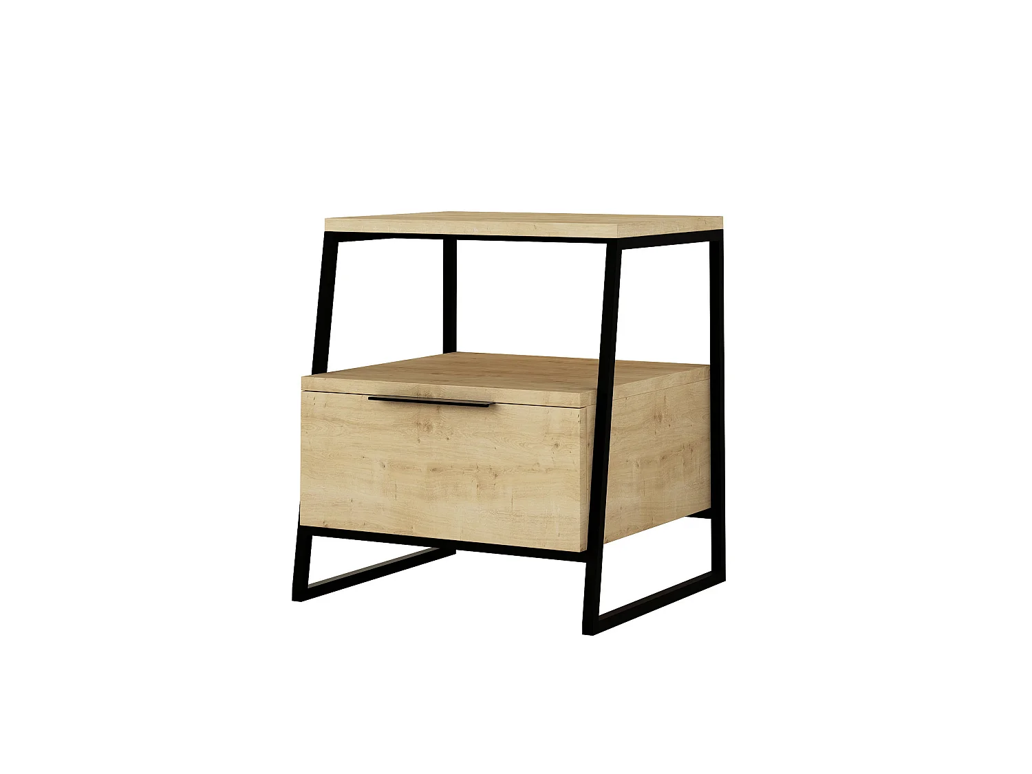 Pal" houten nachtkastje 45 x 40 x 50 cm - Eik