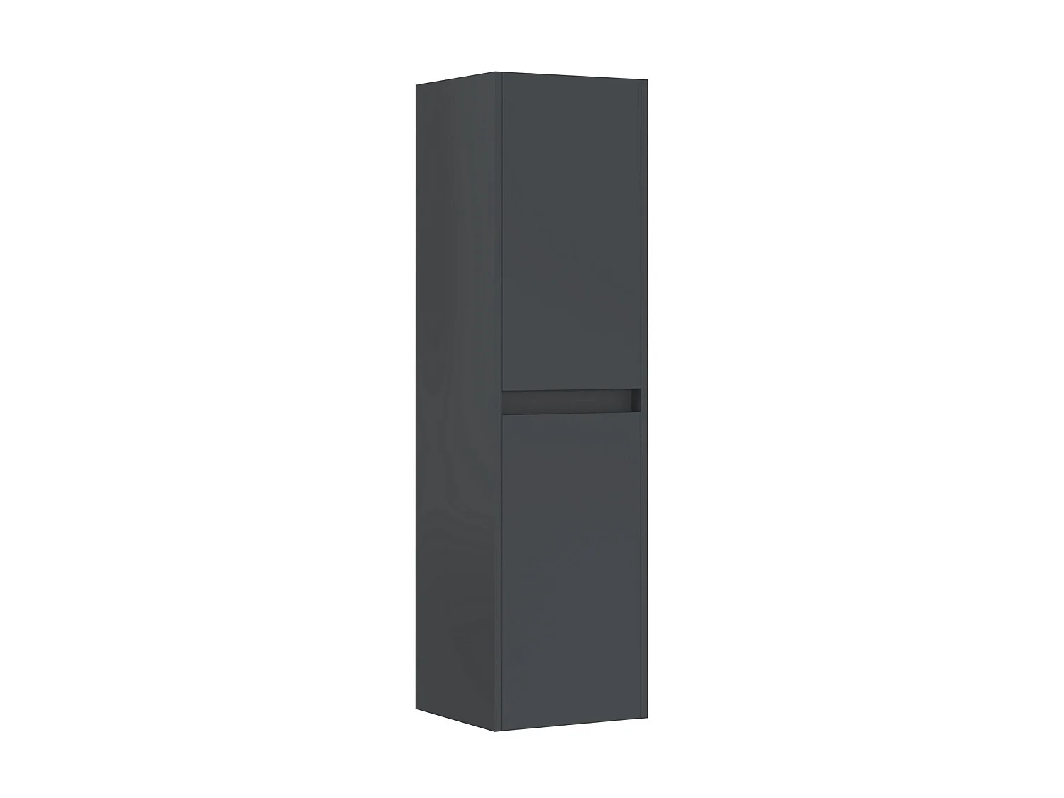 Armoire de Salle de Bain "Side 40" - 40 x 27 x 138 cm - Matte Anthracite