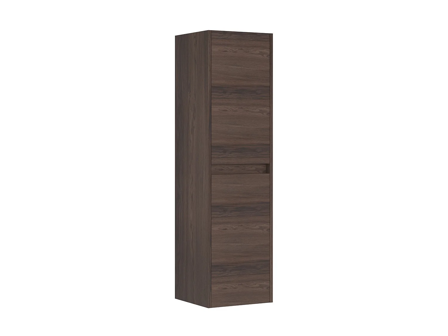 Armoire de Salle de Bain "Side 40" - 40 x 27 x 138 cm - Dark Walnut
