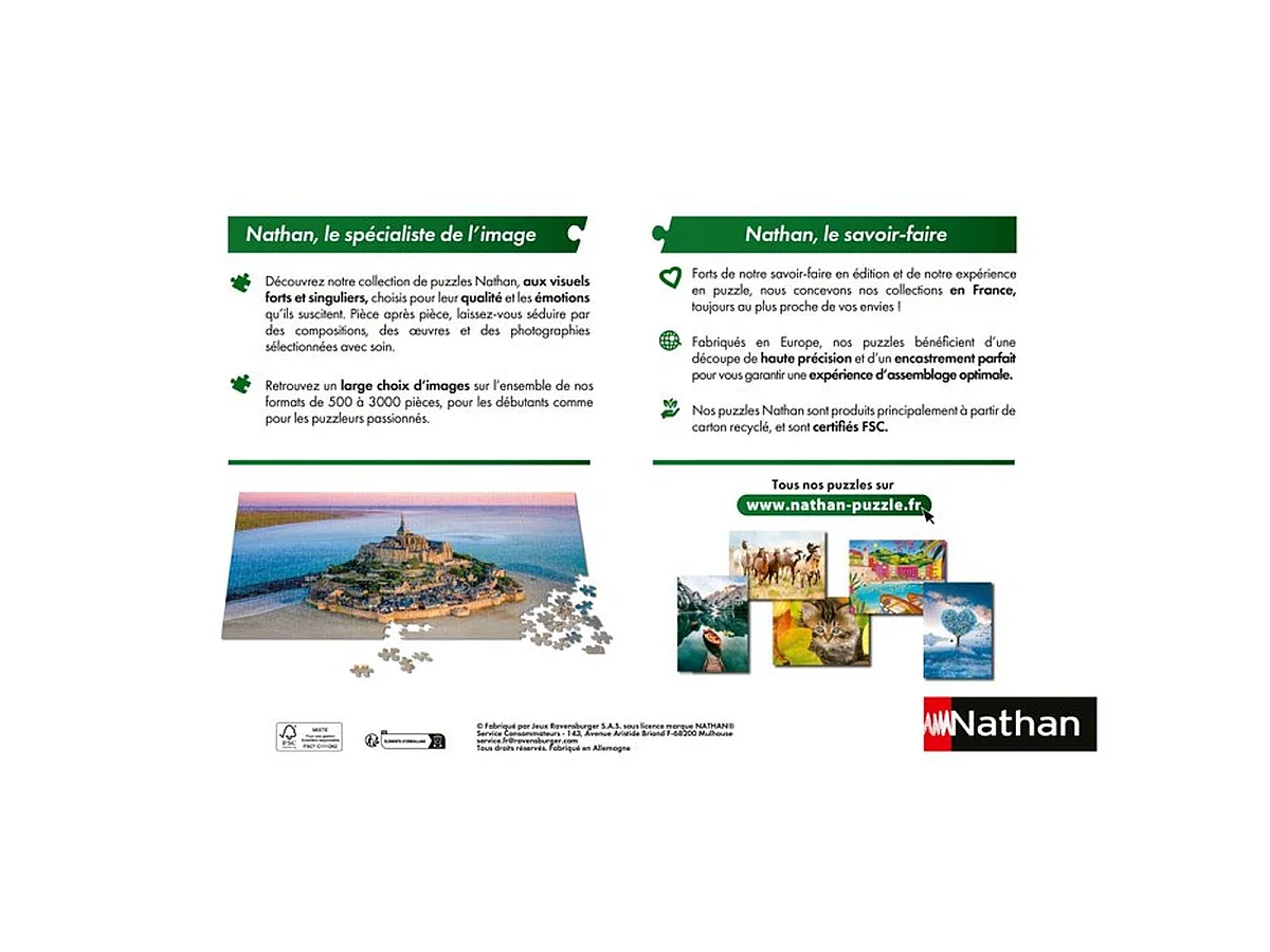 Nathan Puzzle 3000 pièces – Le village de Santa Magdalena (Loïc Lagarde) - Collection Évasion