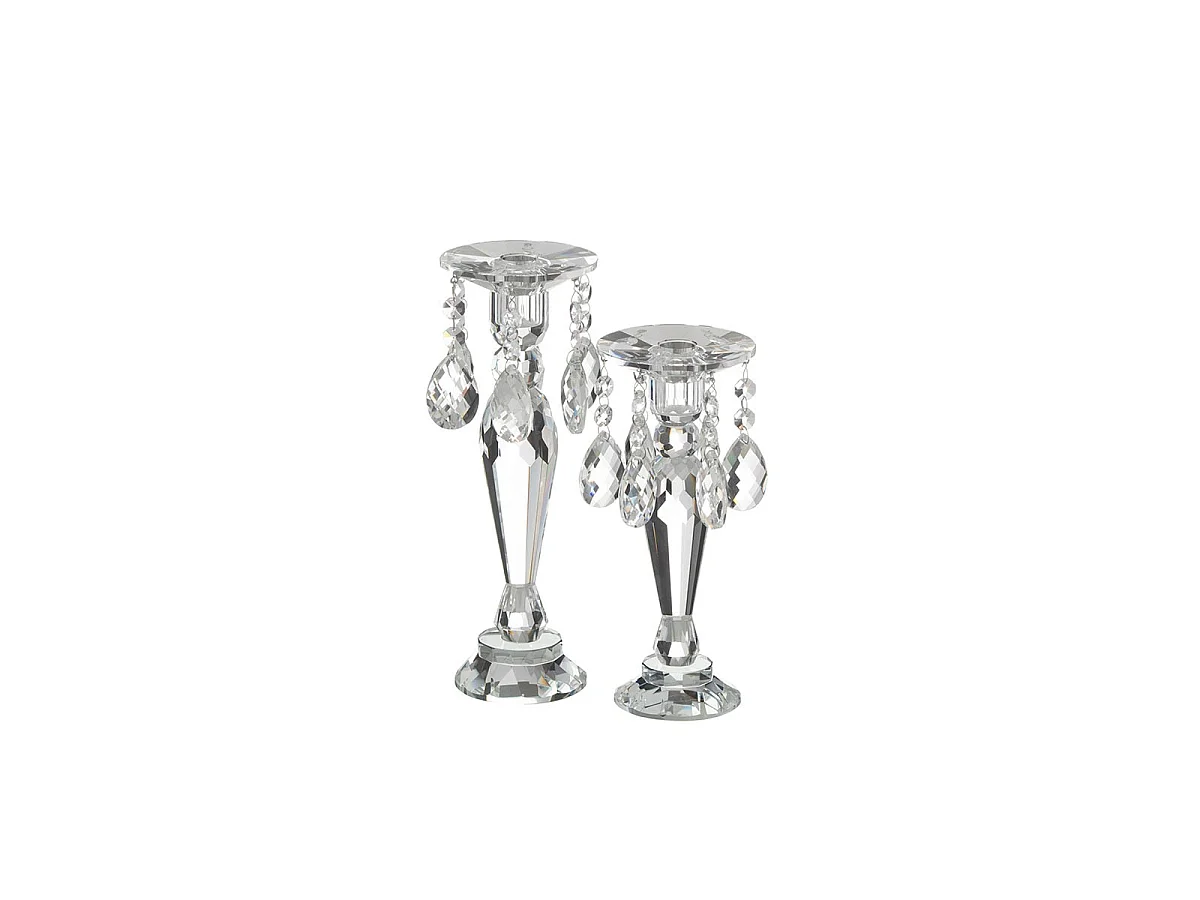 Chandelier Design en Cristal "Louise" 23cm Transparent
