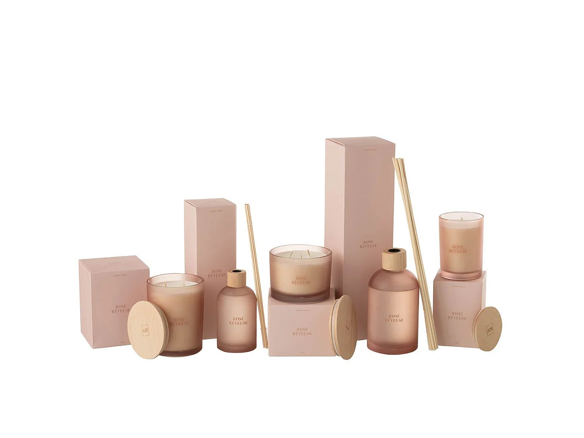 Bougie Parfumée "Accords Essentiels" 12cm Rose Rêveuse